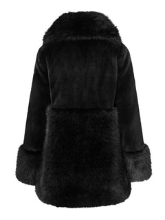Anna Fake Fur Jacket - Black