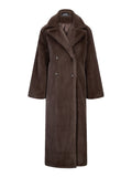 Talea Fake Fur Jacket - Dark Brown