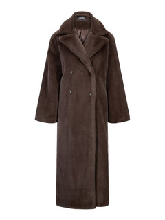 Talea Fake Fur Jacket - Dark Brown