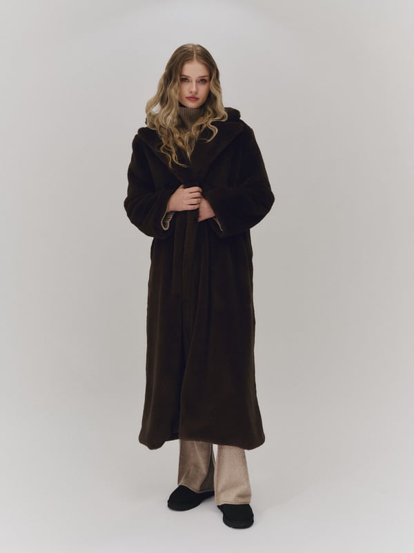Ella Il Jakker Talea Fake Fur Jacket Dark Brown Villoid ella-il-jakker-talea-fake-fur-jacket-dark-brown-villoid
