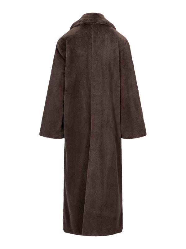 Talea Fake Fur Jacket - Dark Brown