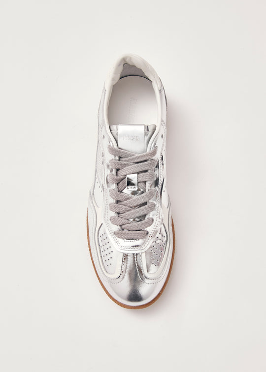 Rife Leather Sneakers - Shimmer Silver Cream