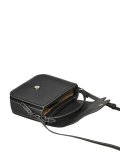 Glossy Cow Iris Bag - Black