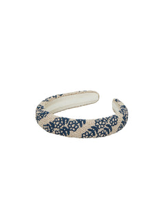 Teila Midi Beaded Hairbrace - Birch White