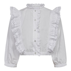 LaceyCC Frill Shirt - White