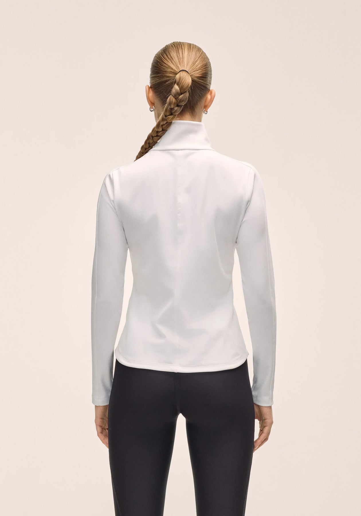 Serene Half Zip Long Sleeve - White