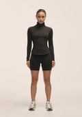 Serene Half Zip Long Sleeve - Black