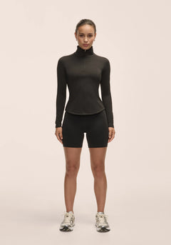 Serene Half Zip Long Sleeve - Black
