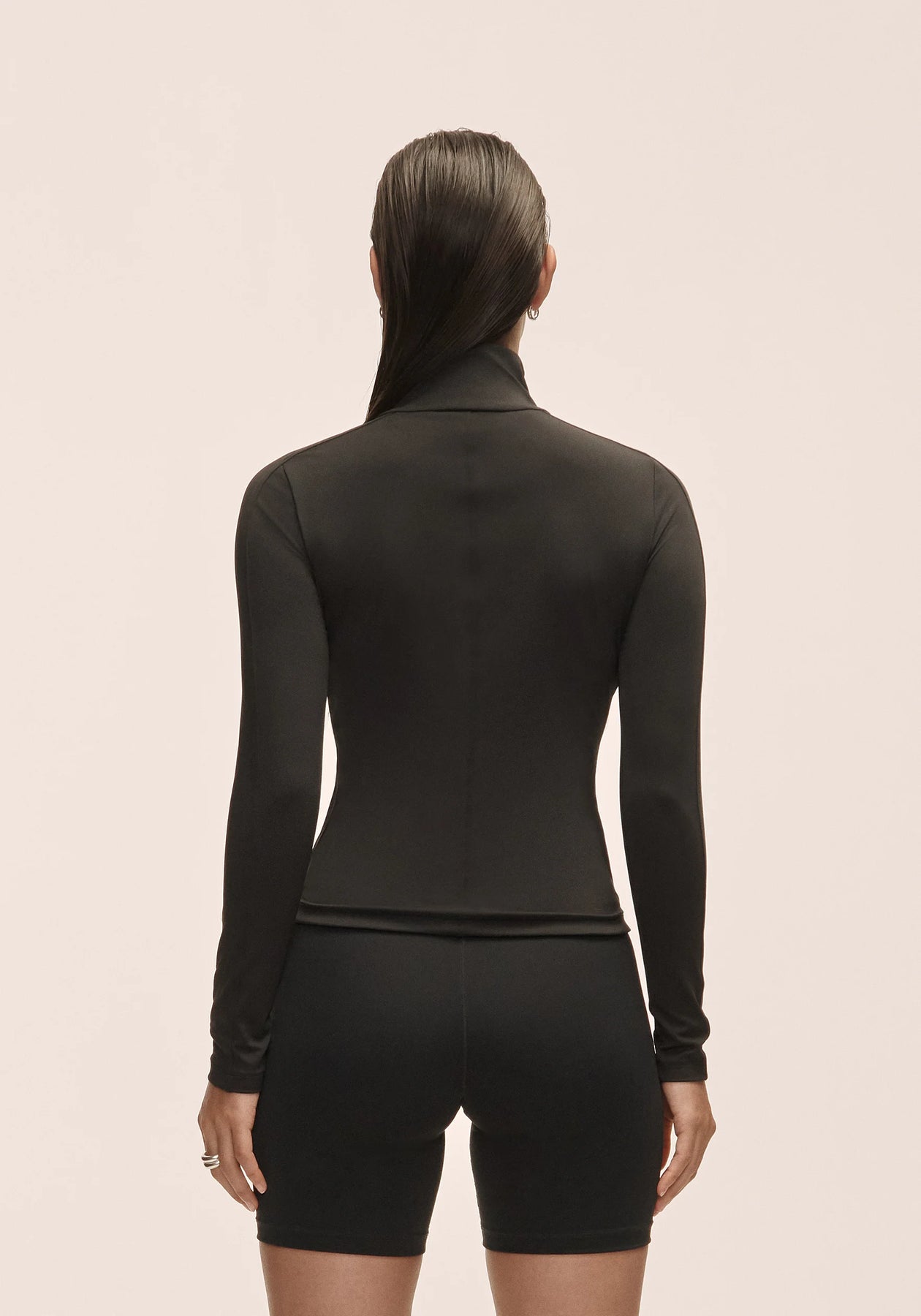 Serene Half Zip Long Sleeve Black