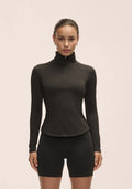 Serene Half Zip Long Sleeve - Black