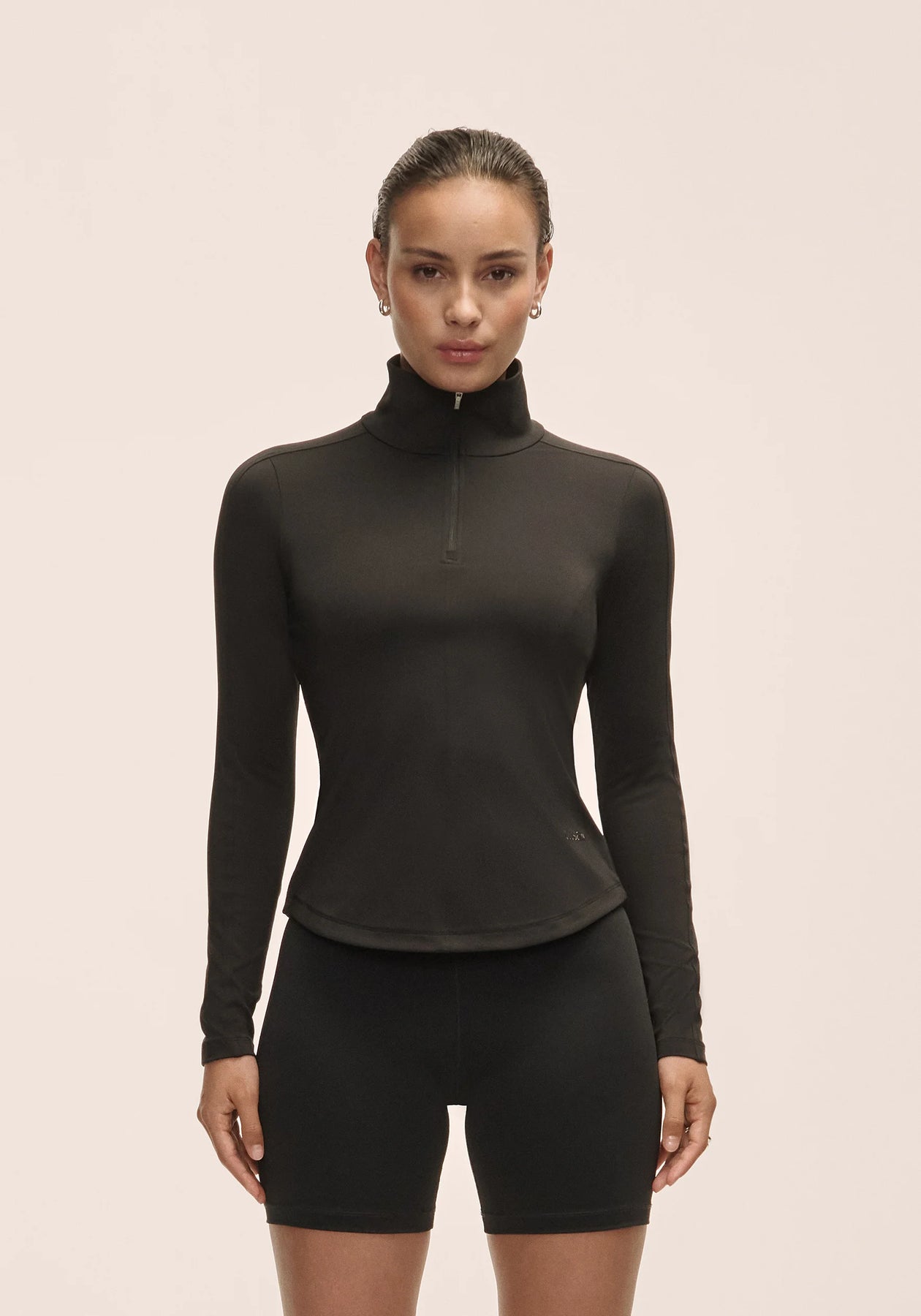 Casall T-skjorter topper Serene Half Zip Long Sleeve Black