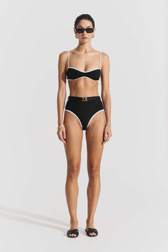Ribbed Bikini Top - Black