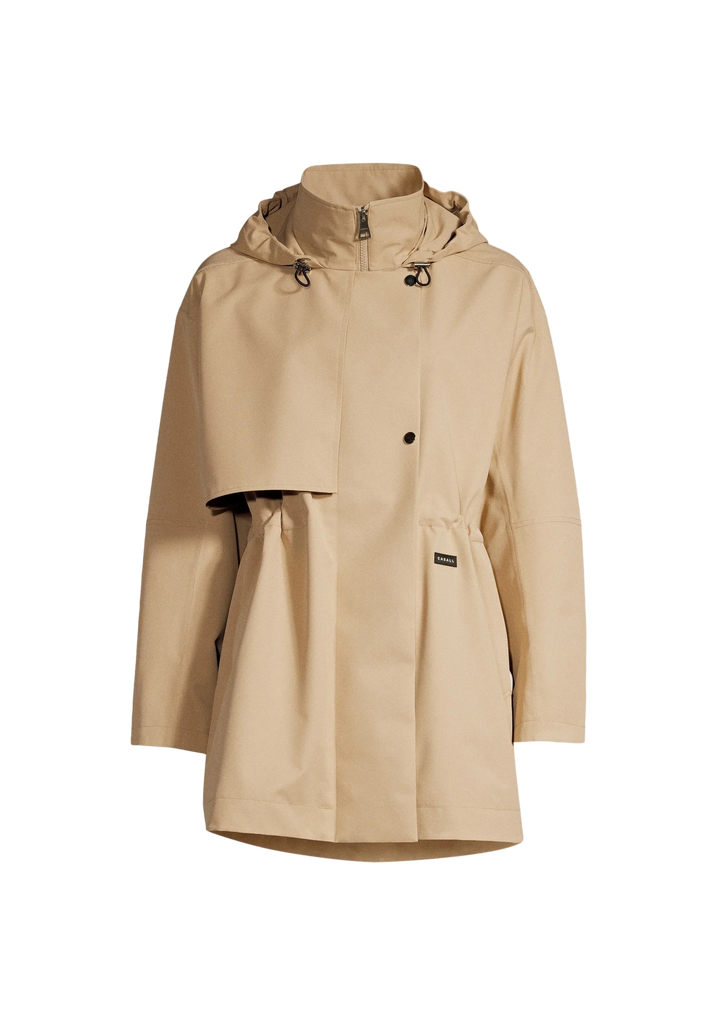 Scandi Trench Rain Coat - Sand Beige