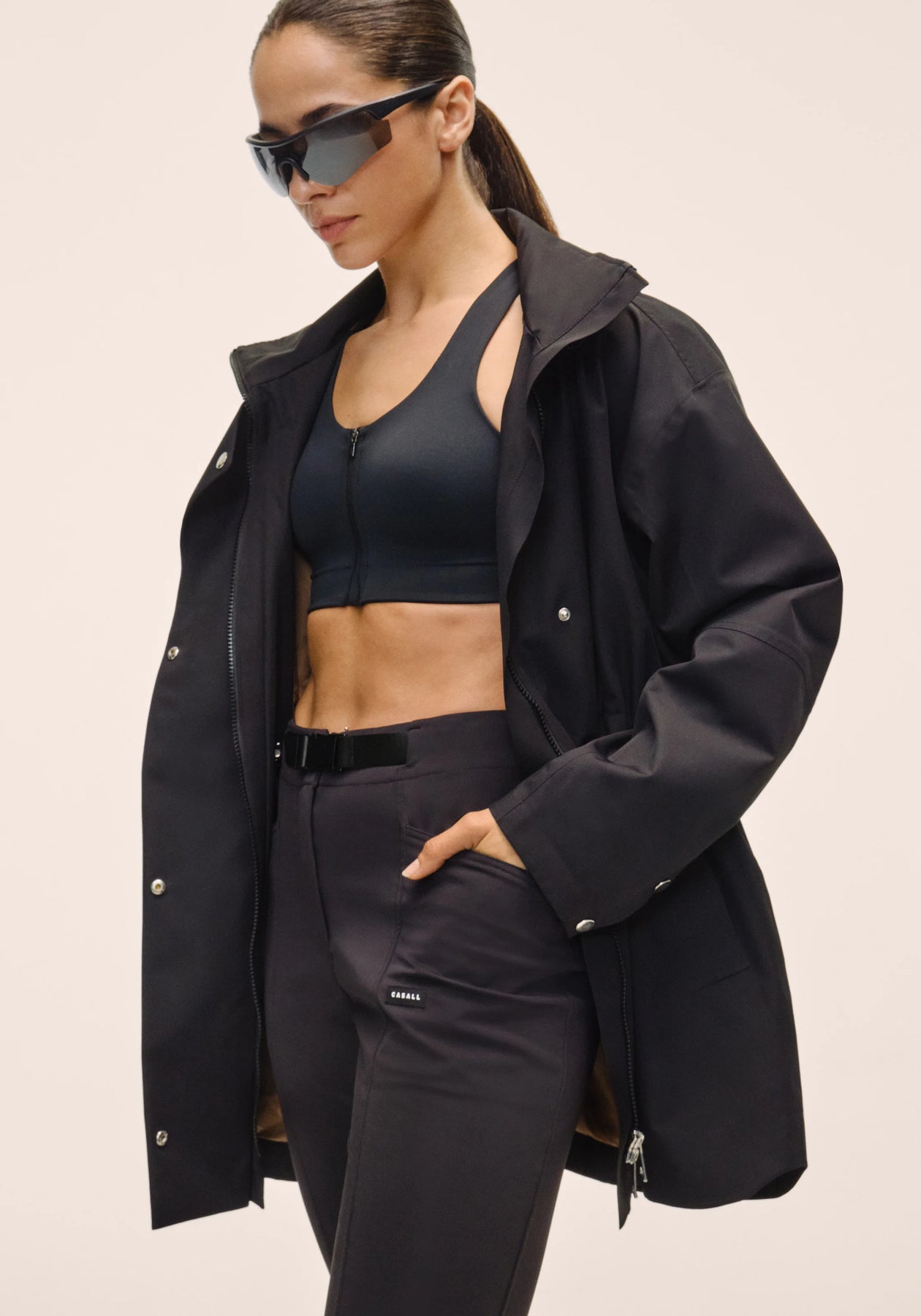 Scandi Trench Rain Coat - Black