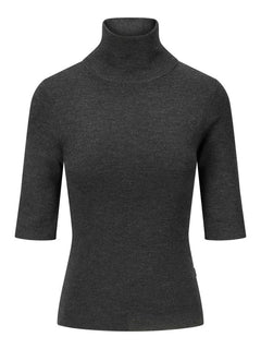 Melly Merino Tee - Dark Grey Melange