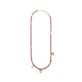 Maroon Harmony Necklace - Gold