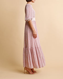 Georgette Lace Gown - Daisies