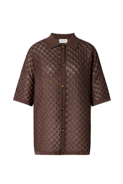Moa Knitted Shirt - Chocolate