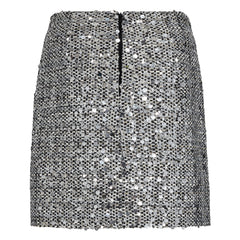 Bouclecc Sequin Mini Skirt - White Black