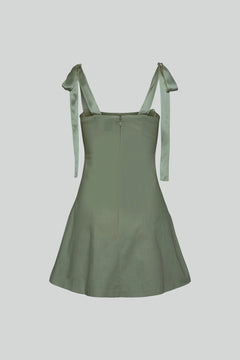 Ella Fitted Mini Dress - Sage