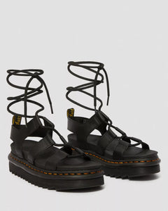 Nartilla Hydro Lace Up Gladiator Sandals - Black