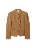 Short Curved Jacket - Camel