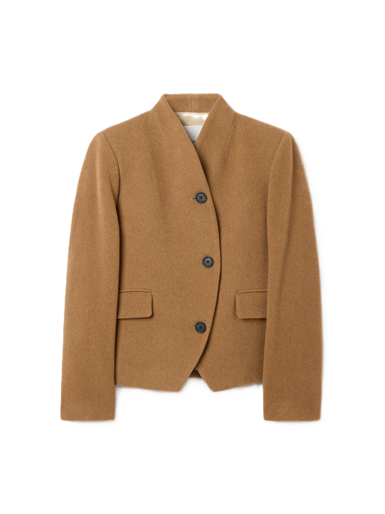 Short Curved Jacket - Camel