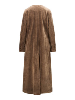 Emma Shearling Coat - Mole Brown