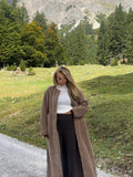 Emma Shearling Coat - Mole Brown