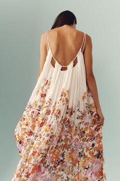 Boeri Border Print Midi Dress - Flora Natura