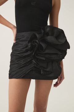 Potion Spiral Mini Skirt - Black