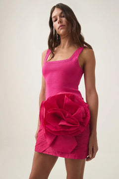 Potion Spiral Mini Skirt - Rich Magenta