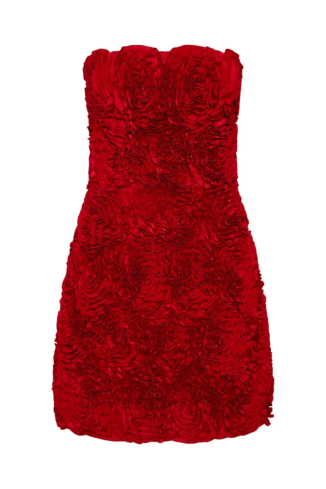 Gazer Rosette Mini Dress - Scarlet Red