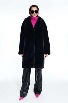 Camille Cocoon Coat - Black