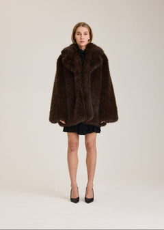 North Faux Fur Jacket - Brown