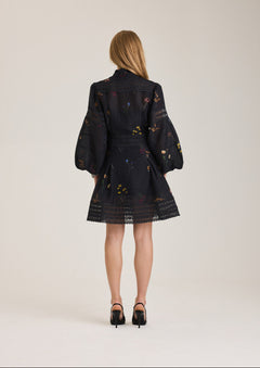 Aliah Garden Dress - Black Garden Art