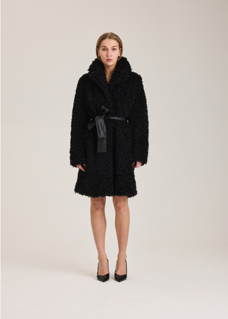 Bianca Faux Fur Jacket - Black