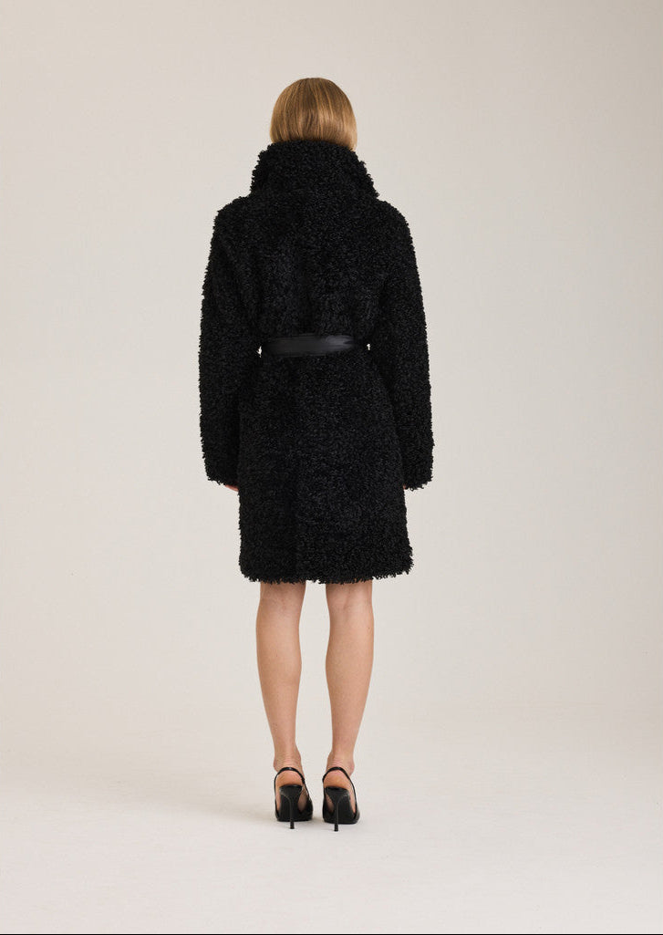 Bianca Faux Fur Jacket - Black