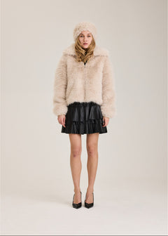 Alaska Faux Fur Headband - Beige