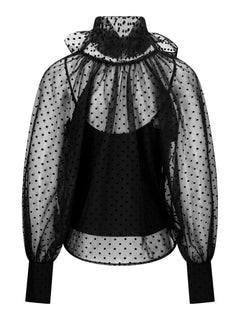 Lillian Organza Blouse - Black