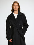 Double Breasted Coat - Black