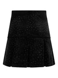 Sirina Stud Velour Skirt - Black