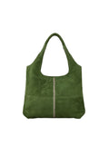 Suede Clea Crochet Bag - Banana Palm Green