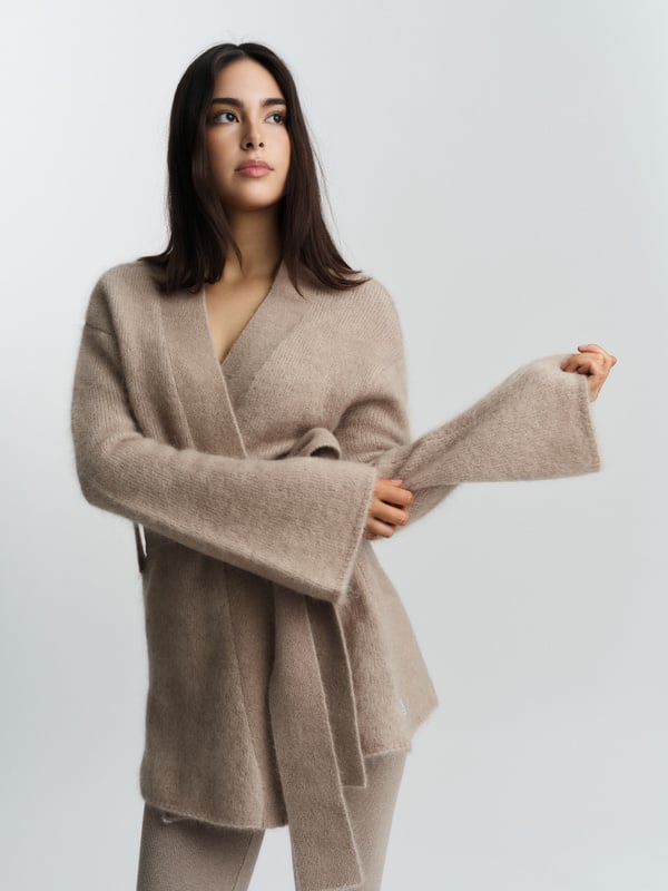 Vera Chunky Cardigan - Hazel Beige