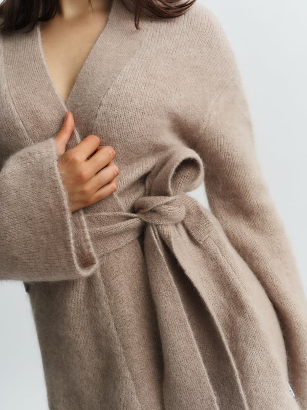 Vera Chunky Cardigan - Hazel Beige