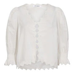 Gemmacc Embroidery Ss Shirt - White