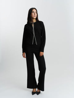 Mika Merino Cardigan - Black