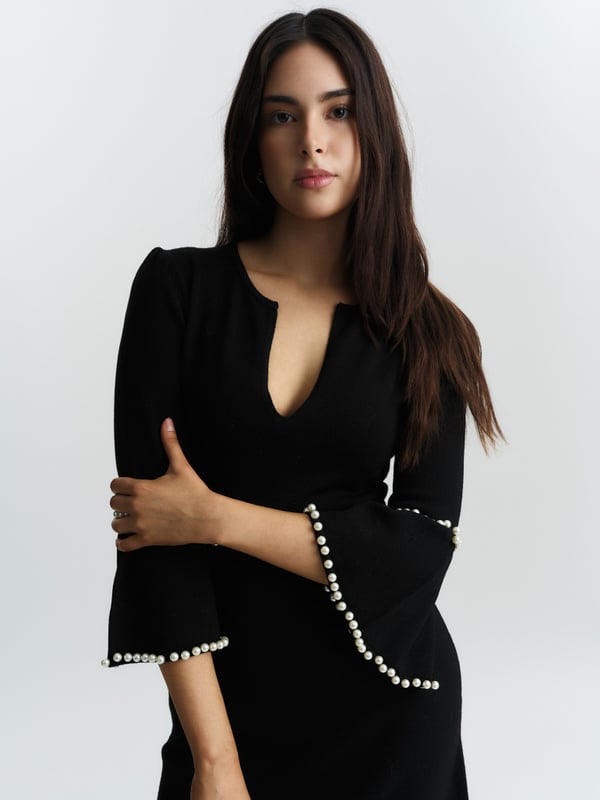 Anna Merino Dress - Black