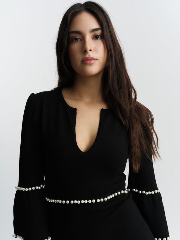 Anna Merino Dress - Black