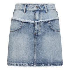 Bowiecc Block Skirt - Fade Denim